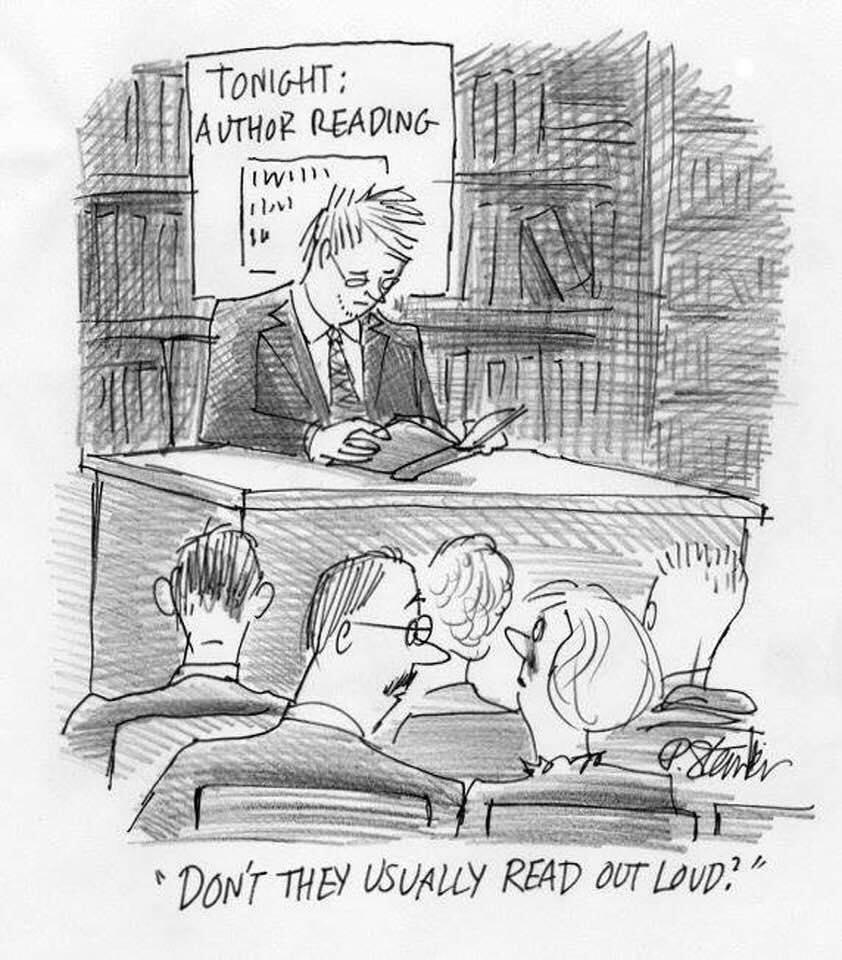 author reading